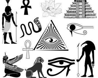 Egyptian png bundle, egyptian collection, egyptian png symbols, egyptian png clipart set, instant download,