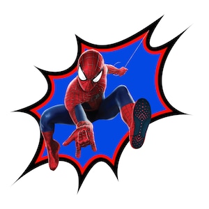Spider-man png clip art, spiderman bang design, spiderman png image, instant download, high quality