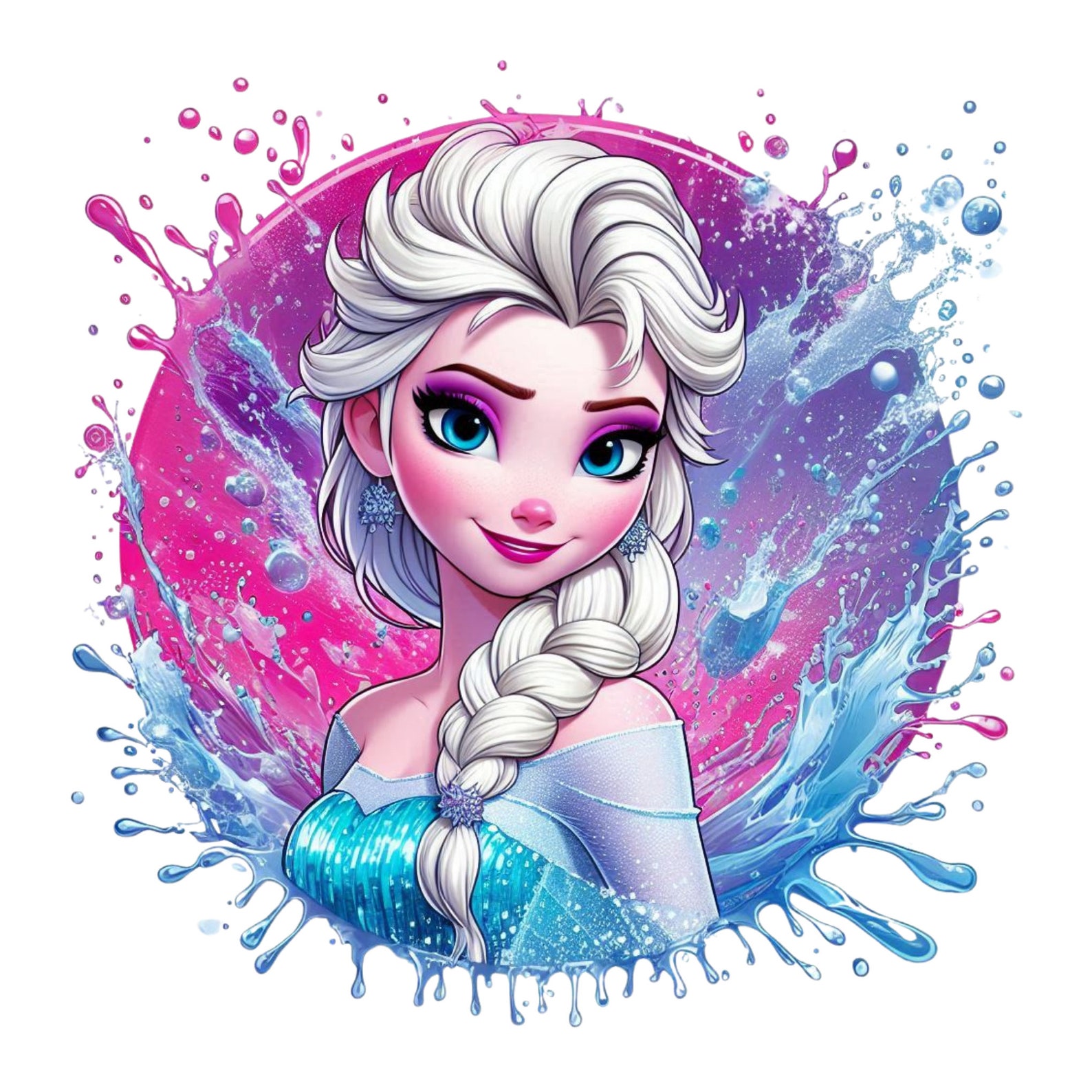 Elsa Princess Graphics Princess Elsa Splash Design, Princess Elsa Png Clipart, Frozen Princess ...