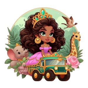 Princess tiana safari, Princess tiana png clipart, Princess and the frog, instant download