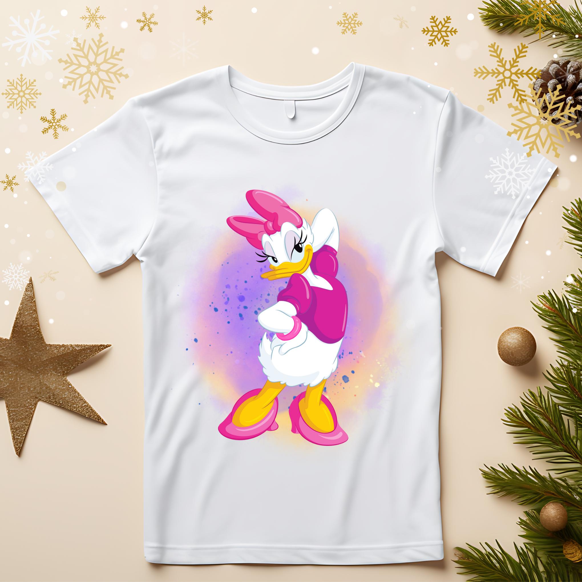 Daisy duck watercolor background, Daisy duck png clipart, mickey