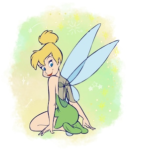 Tinkerbell watercolour background,  Tinkerbell png clip art, Tinkerbell png, instant download, high quality
