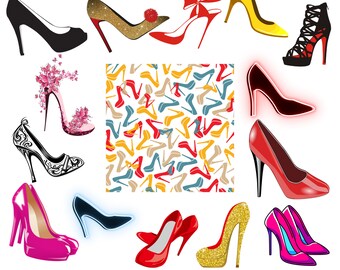 High heel shoes png bundle, heeled shoes png clipart, Red high heel shoes, hig heels png, fashion, stepping, woman