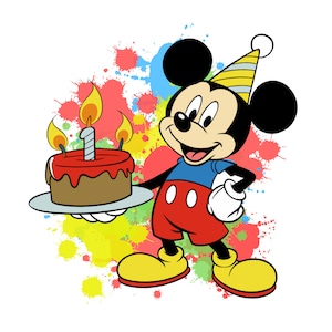 Mickey mouse png clipart, mickey mouse birthday design, mickey splash, instant download
