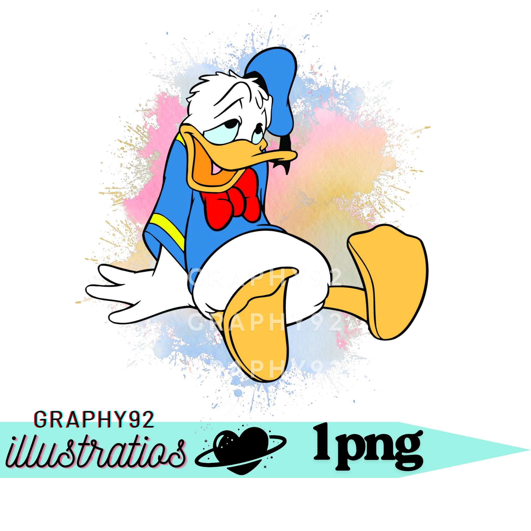 ドナルドダックの水彩画の背景、ドナルドダックのpngクリップアート