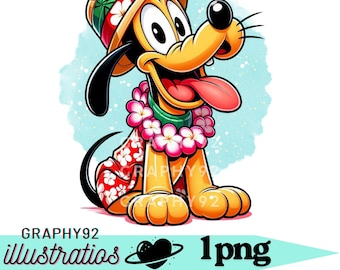 プルートのpngクリップアート、プルートのハワイアン、プルートの