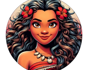 Moana png clipart, moana round design, Princess moana, instant download