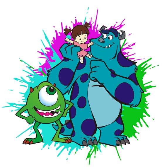 Monsters Inc Splash Design, Monsters Inc Png Clipart, Mike Wazowski Png,  James P Sullivan Png, Instant Download - Etsy