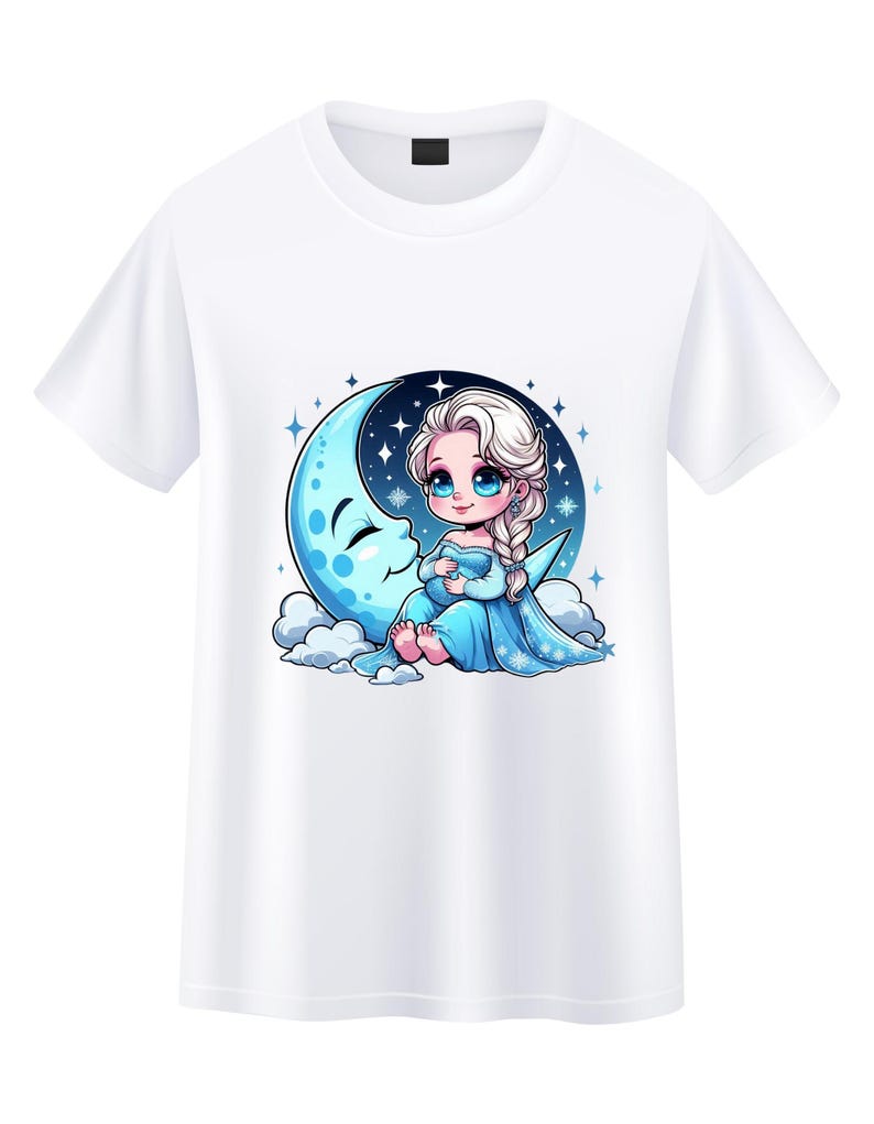 Princess Elsa on the Moon, Princess Elsa Png, Frozen Elsa Clipart, Mom ...