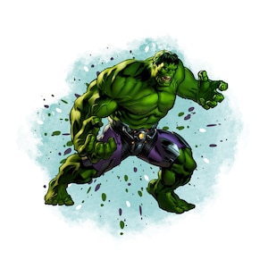 Hulk watercolour background, hulk png clipart, super hero png, transparent image, instant download