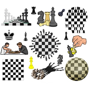 Schach PNG Bundle, Schachfiguren, Schachfiguren, Schachdesign, Schach PNG Clipart, sofort-Download
