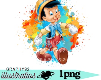 ピノキオ ジミニー クリケット 水彩画背景、ピノキオ png クリップ