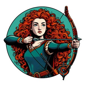 Princess merida png clipart, merida brave, brave png, brave princess, merida archer, instant download