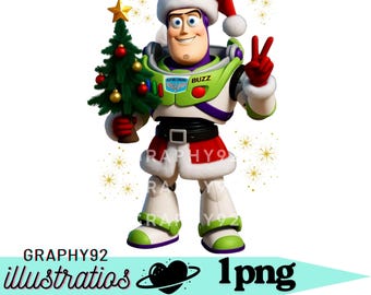 クリスマス トイ・ストーリー バズ・ライトイヤー PNG - 昇華デザイン