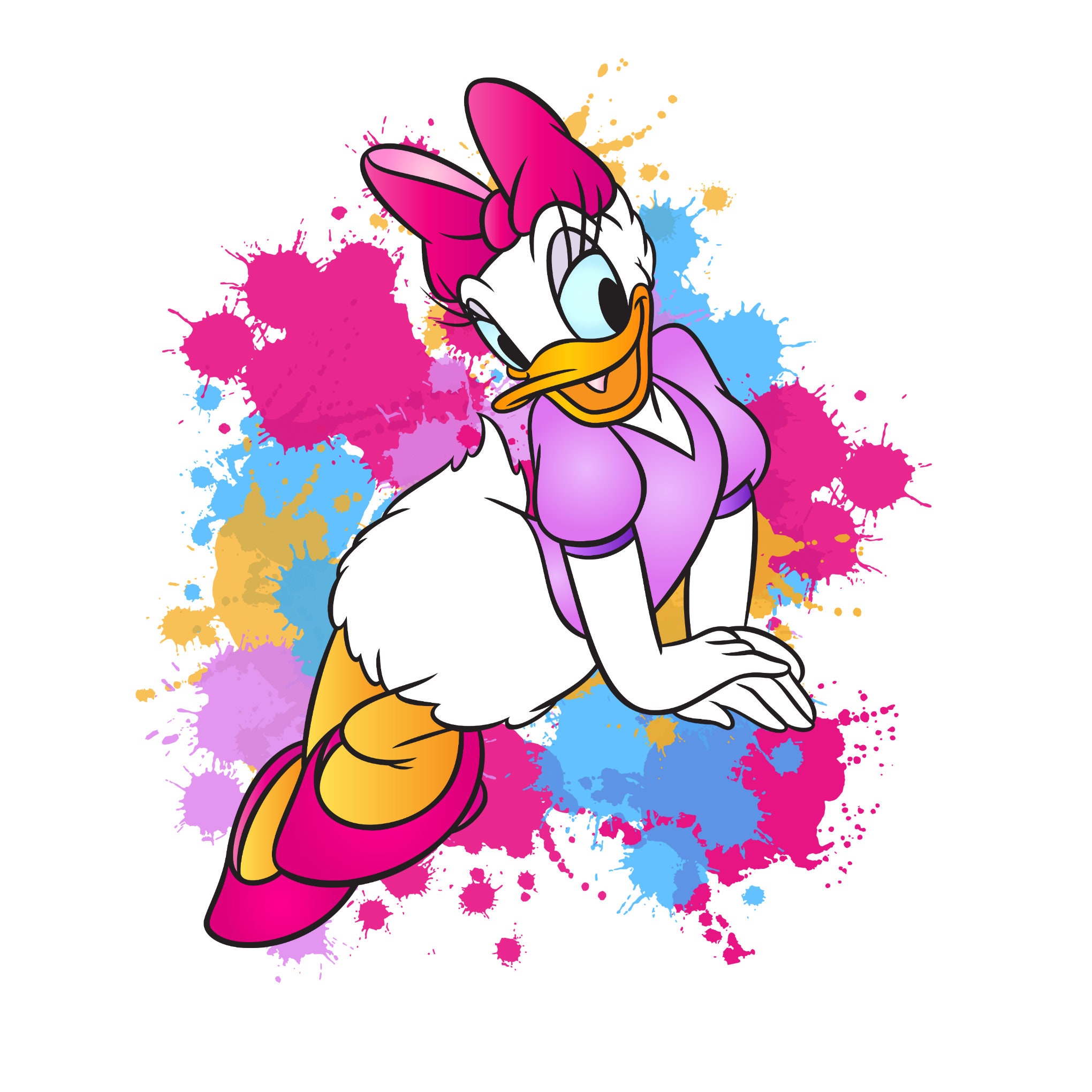 新品★デイジーダック Daisy Duck アヒル デイジー ダック 油絵風 絵 il_fullxfull.5617522834_ookv.jpg