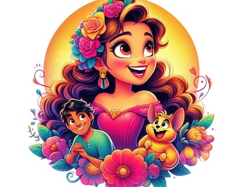 encanto png clipart, mirabel madrigal png, encanto flower design, instant download