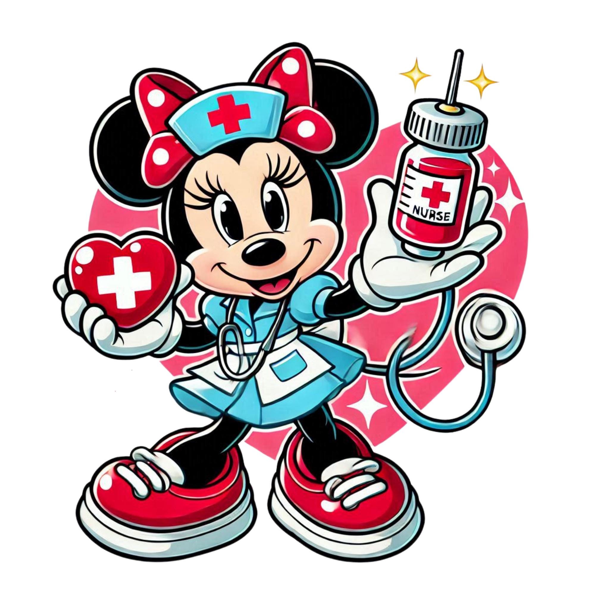 TDL/ナースミニー/看護士ミニー/キャラクターシール/配布品