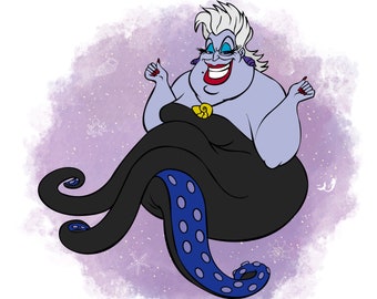 リトル・マーメイドのウルスラの水彩画の背景、リトル・マーメイドの