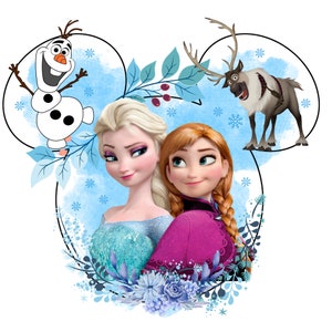 Frozen watercolour background, Princess elsa png clipart, Princess anna, sven, olaf, elsa png, instant download