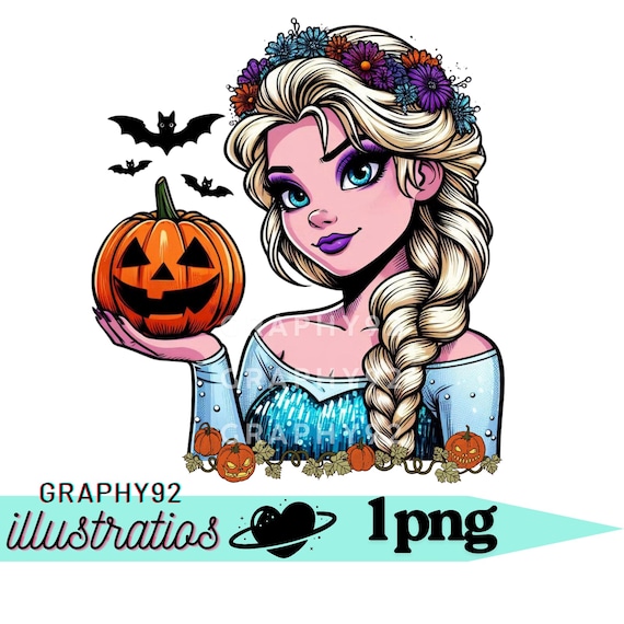 Princess Elsa Png Clipart, Princess Elsa Halloween, Elsa Pumpkin