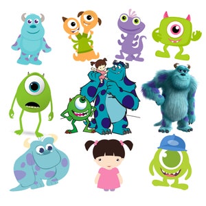 Monsters ınc png bundle,monsters ınc png clipart set, monsters ınc package, Mike wazowski, James P. Sullivan, boo, high quality,