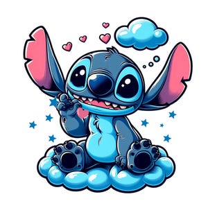 Stitch png clipart, cute stitch image, lilo and stitch character, instant download