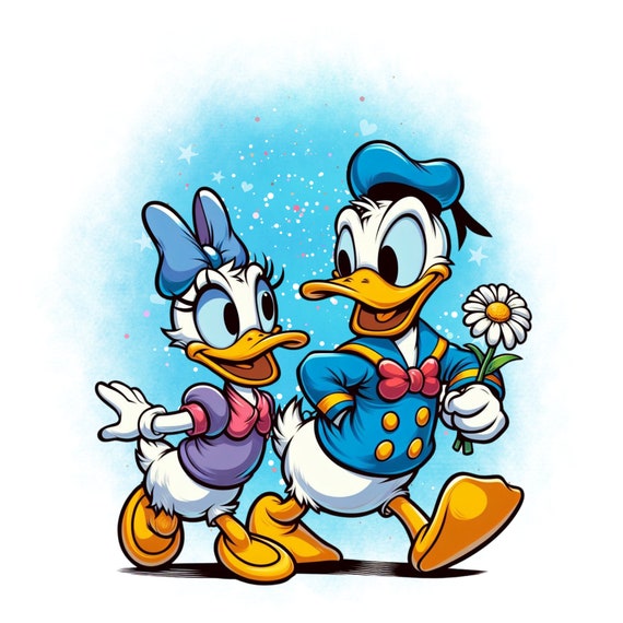 Donald Duck and Daisy Duck Png Clipart Donald Duck Png Daisy Duck Png Instant Download Etsy