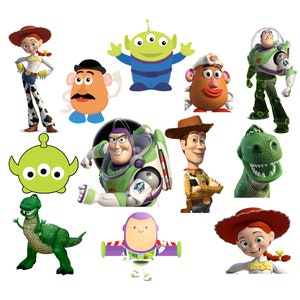 Toy story png bundle,  toy story png clipart set,  toy story package, buzz lightyear, Rex, sheriff woody, instant download