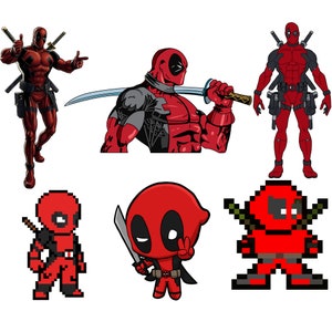 Deadpool png bündel, Deadpool PNG Clipart Set, Superheld PNG, Deadpool PNG, sofortiger Download