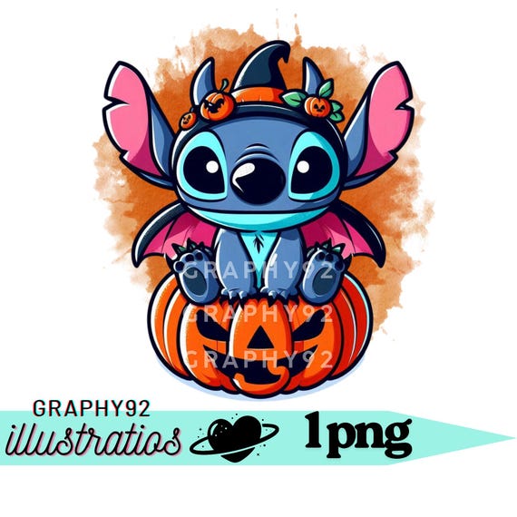 スティッチのハロウィーンデザイン、スティッチのPNGクリップアート
