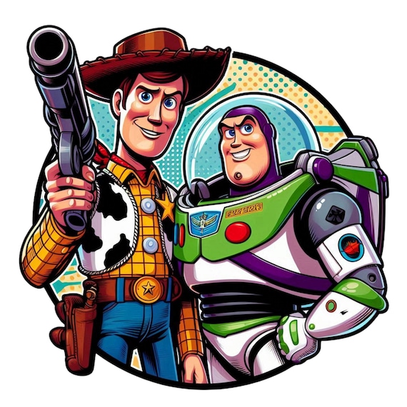 Sheriff woody and buzz lightyear png clipart Sheriff woody png buzz lightyear png toy story characters instant download