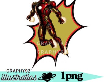 iron man png clipart, ıronman shirt design, super hero png, instant download