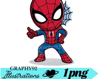 Spiderman png Clipart, Spiderman Okey, süßes Spiderman Bild, sofortiger Download, hohe Qualität