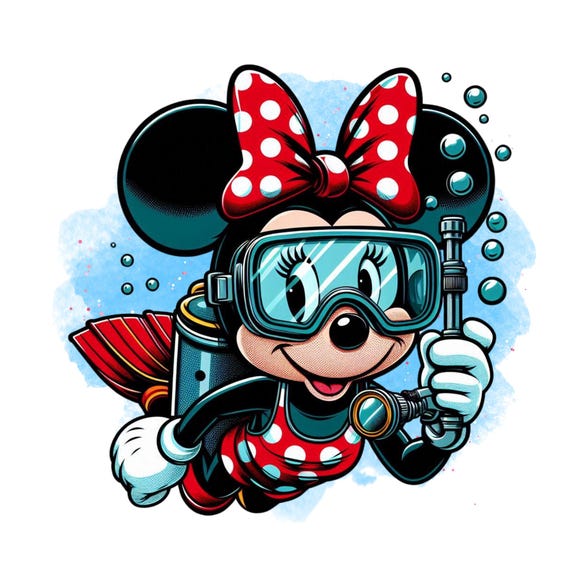 Sirena de minnie mouse clipart de minnie mouse buzo de minnie mouse descarga instantanea Etsy Espana