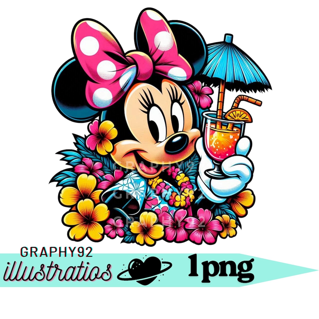 ミニーマウス ハワイアン、ミニーマウス PNG クリップアート、ミニー
