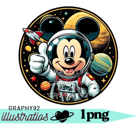 Mickey Mouse in Space, Astronout Mickey Mouse, Mickey Mouse Png