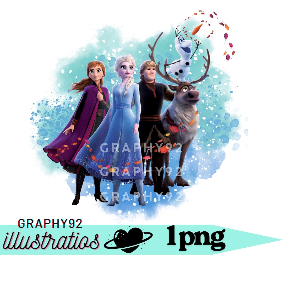 Fondo de acuarela congelada, imágenes prediseñadas de Frozen, Elsa, Anna,  Olaf y Kristoff, descarga instantánea - Etsy México, image size:1080x1080