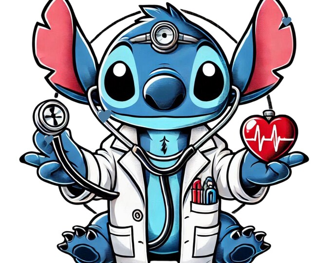 Stitch Doctor Design, Stitch Png Clipart, Doctor Stitch, Cute Stitch ...