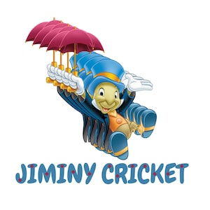 Jiminy cricket png clipart, jiminy cricket reflection design,  pinocchio character,  instant download