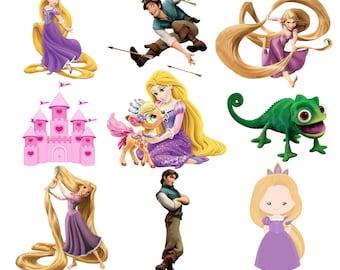 Trassel png-paket, Rapunzel png-paket, Rapunzel png-clipart, trassliga karaktärer, Flynn Rider, Pascal, hög kvalitet