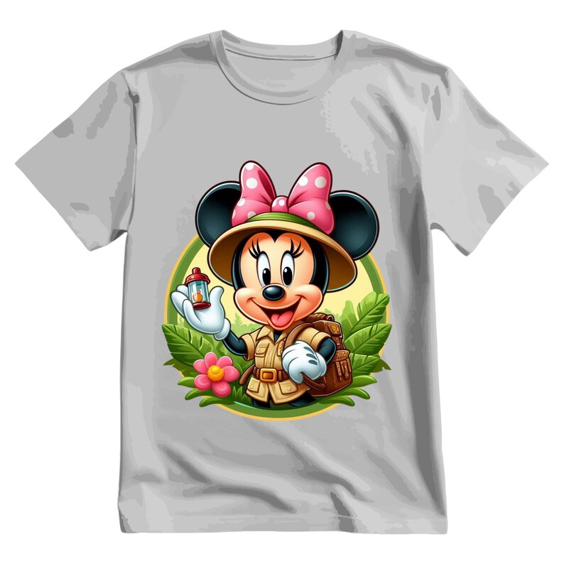 Disegno safari di Minnie Mouse, clipart png di Minnie Mouse, compleanno di Minnie, Minnie Mouse carina, download immediato immagine 2