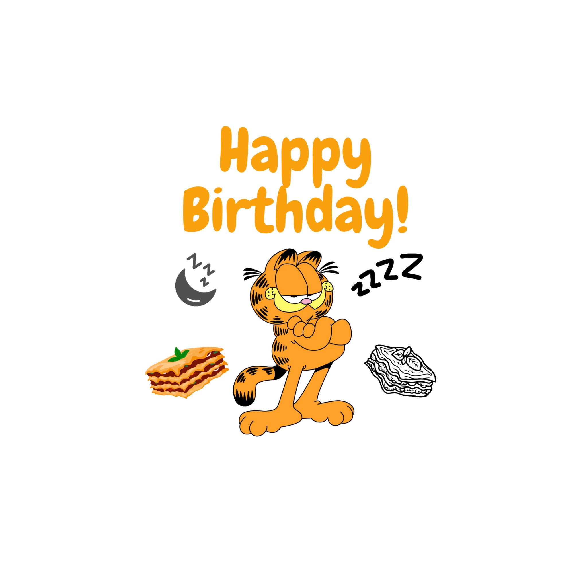 Garfiel Happy Birthday Birthday Boy Svg Happy Birthday Svg - Etsy
