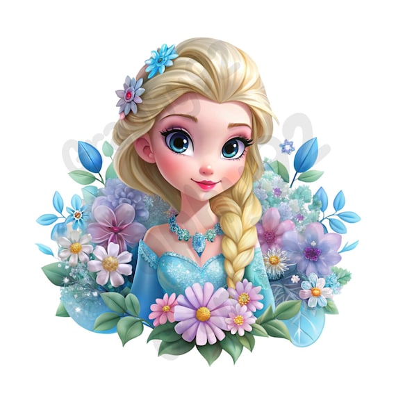 プリンセスエルサの花のデザイン、エルサのPNGクリップアート、アナと