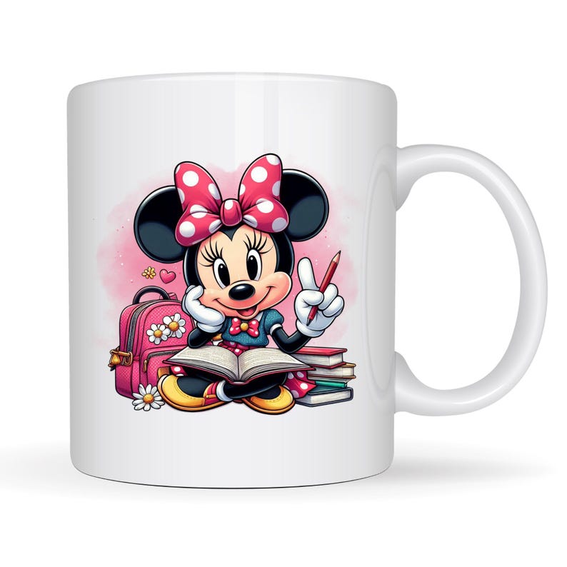minnie mouse student, minnie mouse png clipart, minnie mouse school, instant download image 2