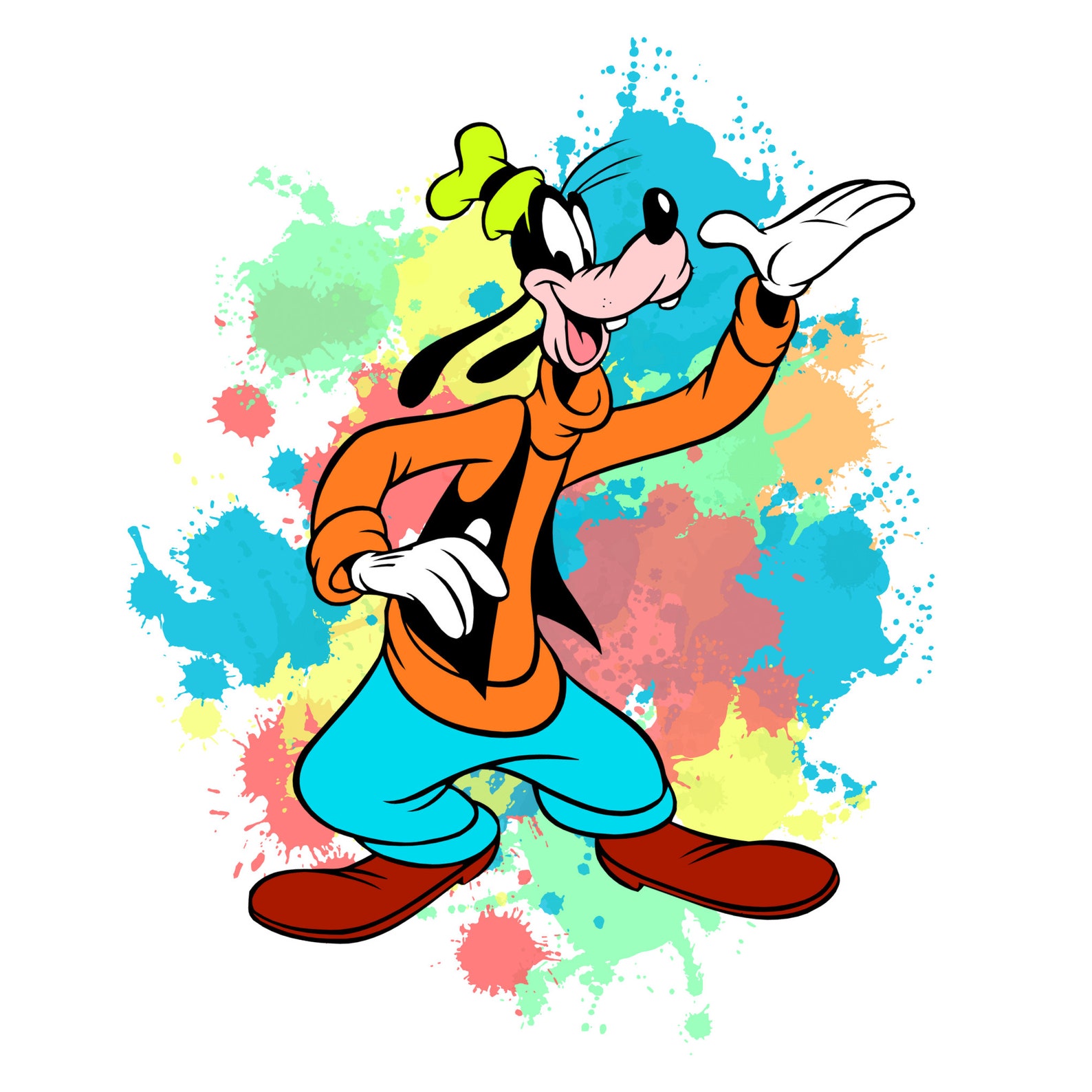 Goofy Watercolour Background, Goofy Png Clipart, Mickey Mouse Friends ...