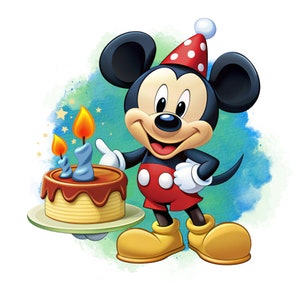 Mickey mouse birthday design, cute mickey mouse png clipart, mickey birthday, instant download