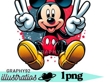 mickey mouse png clipart, mickey mouse victory, mickey mouse design, cute mickey, instant download