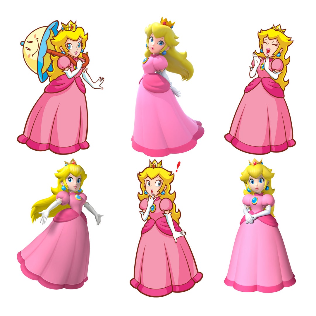 Princess Peach Png Bundle, Princess Peach Png Clipart Set, Princess Peach  Birthday, High Quality - Etsy