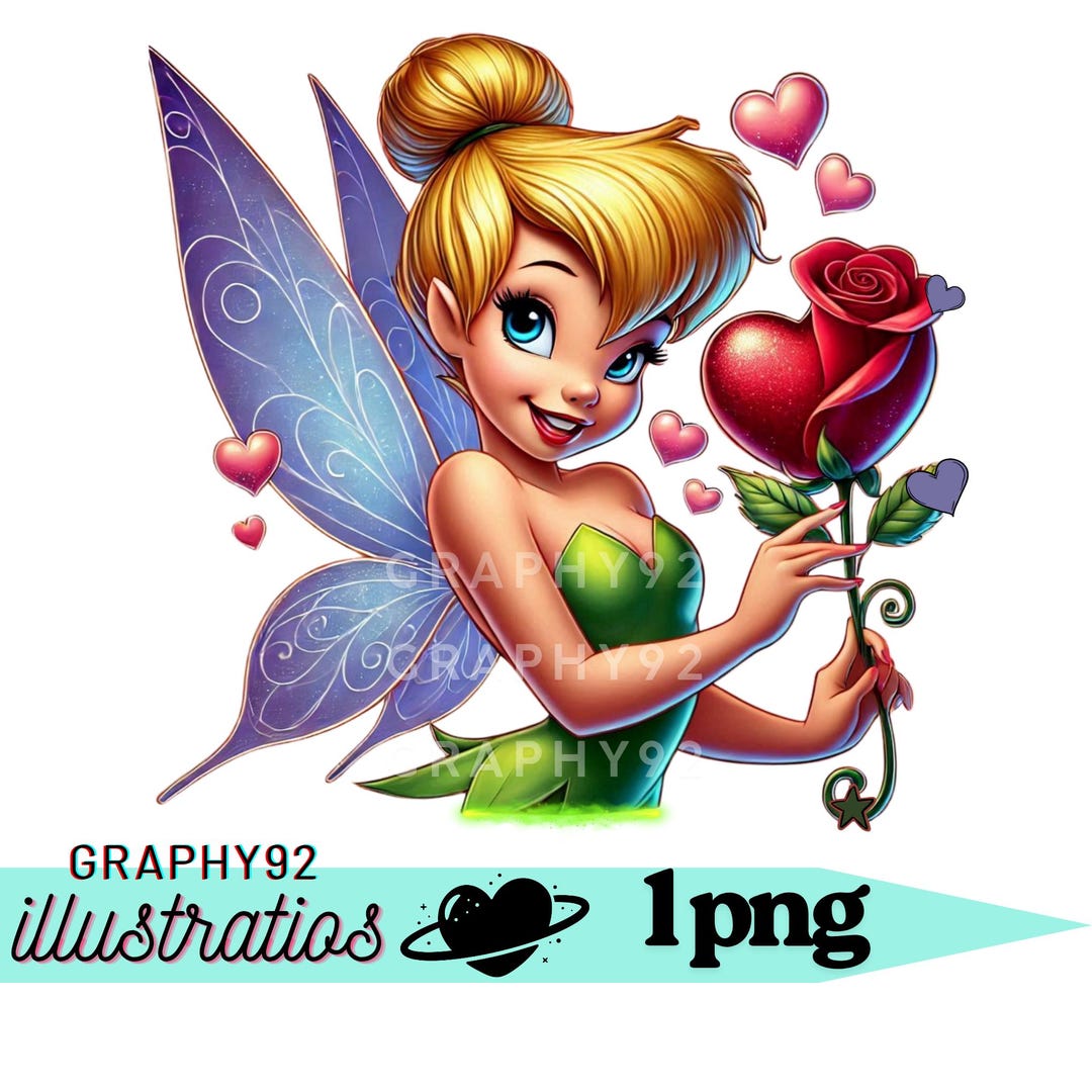 Tinkerbell valentine's day, Tinkerbell png clipart, cute fairy