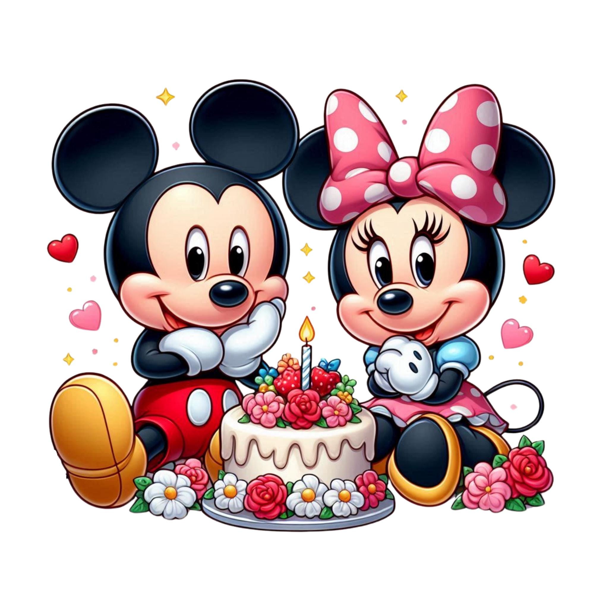 ミッキーマウスとミニーマウス、ミニーマウスのPNGクリップアート